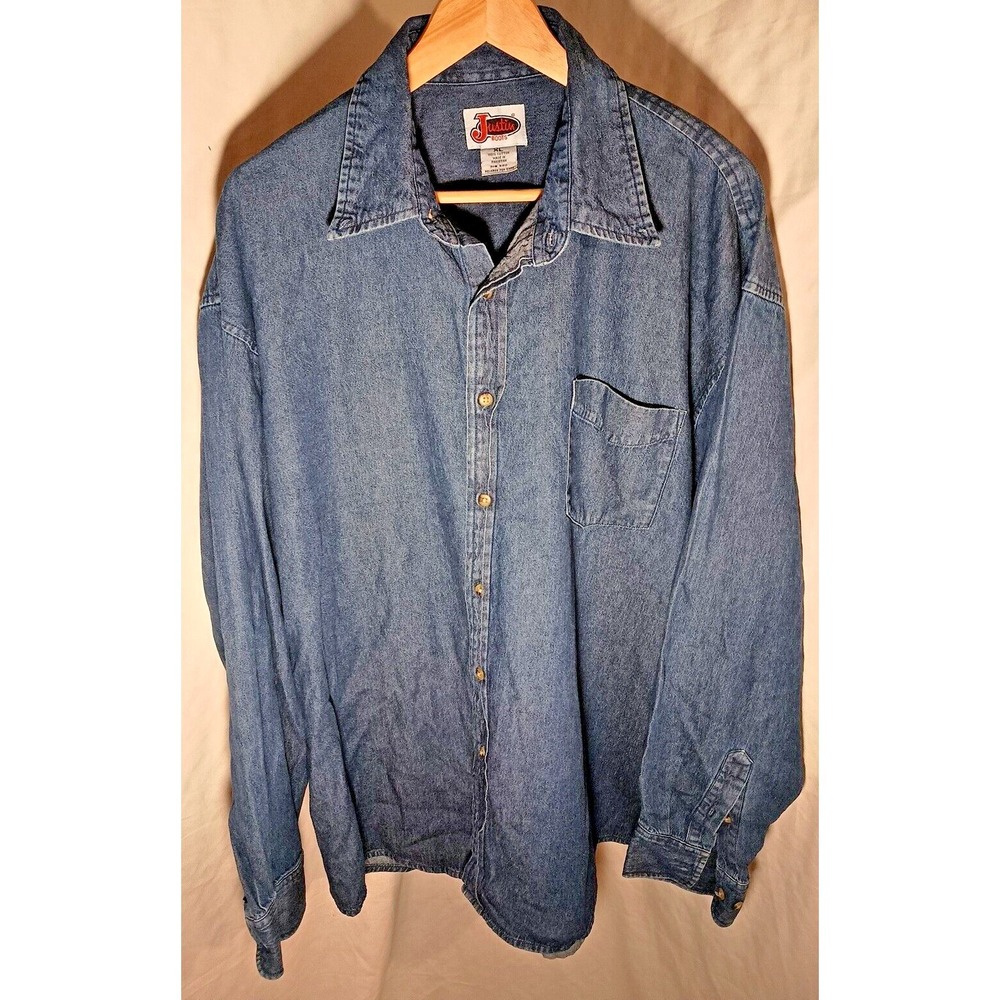 Justin Boots Denim Shirt Size‎ XL